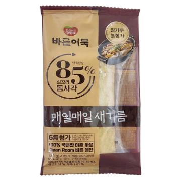 <b>바른</b>어묵85%실꼬리돔사각 180G/(주)동원F&amp;B