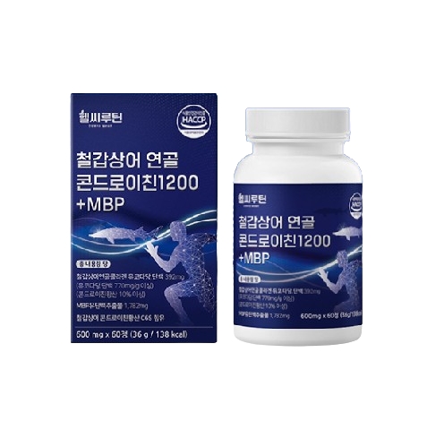 헬씨루틴 철갑<b>상어 연골 콘드로이친</b>1200+ MBP 600mg x 60정, 1개