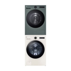LG 트롬 AI 오브제컬렉션 세탁기 + LG 트롬 AI 오브제컬렉션 건조기 + 스태킹키트 KX25EFE-5GG