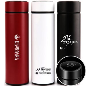 오름 스마트 LED 온도 텀블러 500ml 판촉물 제작 전문~주방용품~스텐텀블러