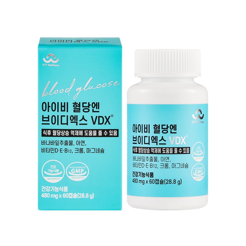 비엘헬스케어 아이비웰니스 혈당엔 브이디엑스 VDX 480mg x 60캡슐, 3개
