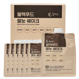 참미소 블랙푸드 쌀눈 쉐이크 7개입 곡물쉐이크 미숫가루, 참미소