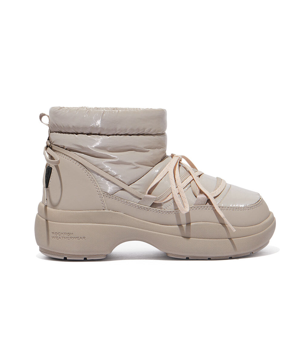 SNOW PADDED BOOTS SHORT - BEIGE