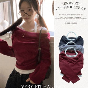 긴소매티셔츠 [홀터일체형/기모!] 베리핏 포근 기모 홀터 레이어드 셔링 드레이프 티셔츠