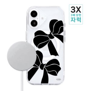 셰이플리,HI 더블빅 리본 메가 맥세이프호환 젤하드 폰케이스