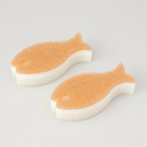 [한정판매] 일본 마나 겨울 선물 물고기 스펀지 2P 1세트 / P528LBR