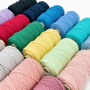 [다온빛] 마크라메실 손뜨개 만들기재료 우동끈 5mm 19종_62314757