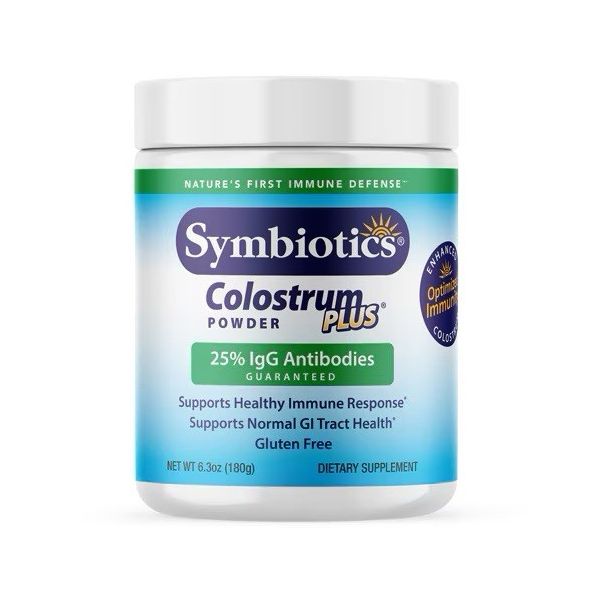 Symbiotics 심바이오틱 초유 플러스 파우더 <b>면역</b> 강화 건강 보조 식품 6.3oz (170g) 유통기한 2027년 4월 1