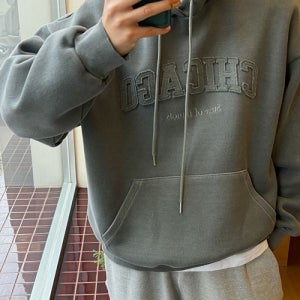 시카고 로고 피그먼트 오버핏 후드티FREE[L-3XL]