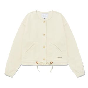 우먼 스트링 스웻 가디건 ivory