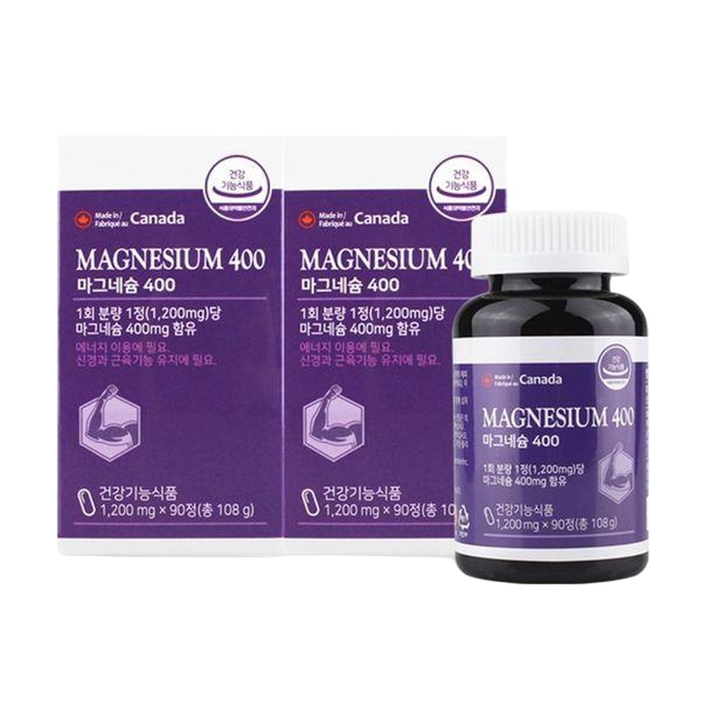 NS홈쇼핑<b>브이플랜</b> 캐나다 산화 마그네슘 400 2병 6개월분30195247  2개  400정