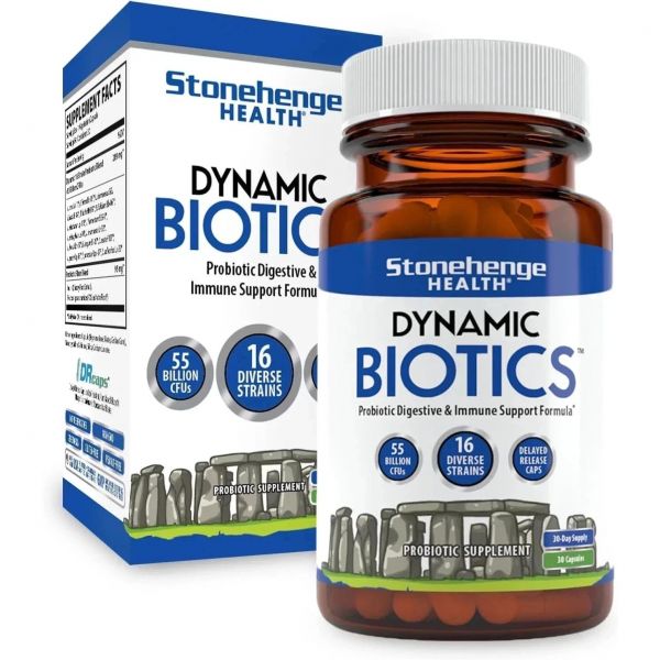 Biotics 다이내믹 바이오틱스 스톤헨지 프로바이오틱스 면역 지원 소화 기능 개선 <b>과민성 대장 증후군</b> 장