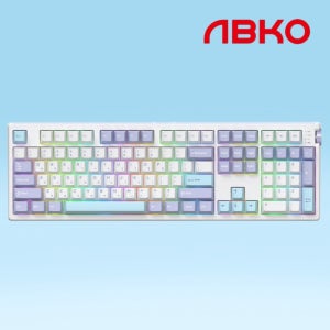 앱코 A108K 3모드 퀵스압 유무선 기계식 키보드 블루 벚꽃축