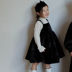 [오브오구] 홀리데이 드레스 벨벳 퀼팅 블랙