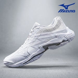 미즈노 웨이브 라이트닝 엘리트 와이드 배드민턴화 실버