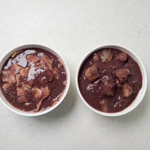 진하고 담백한 맛의 팥수제비 팥옹심이 2인분(팥물 400g 2팩, 생수제비 100g 2팩)