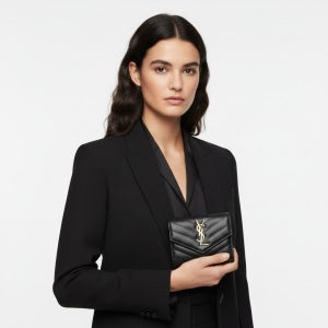 생로랑 여성 모노그램 마틀라세 트리폴드 지갑 403943 BOW01 1000 25F 1602732 25FW 반지갑