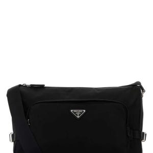 프라다 블랙 라지 리나일론 앤 사피아노 레더 숄더백 2VH191 2DMG F0002 2VH1912DMG 남성 크로스백 메신저백 Black Re Nylon larg 149856181