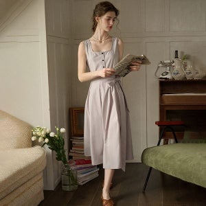 [심플레트로] SR_Two-wear sleeveless dress_2color