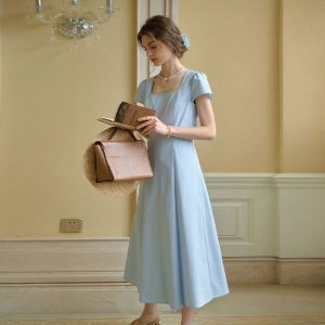 [심플레트로] SR_Sea salt blue french dress
