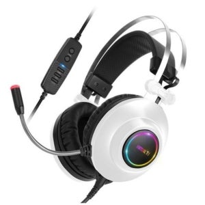 [온누리상품] 헤드셋 ABKO 앱코 HACKER N550 ENC 가상 7.1채널 RGB 게이밍 헤드셋 화이트