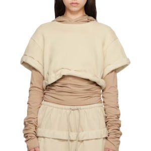웰던 베이지 롤업 후디 252327F097005 Beige Layered Roll Up Hoodie 149909558