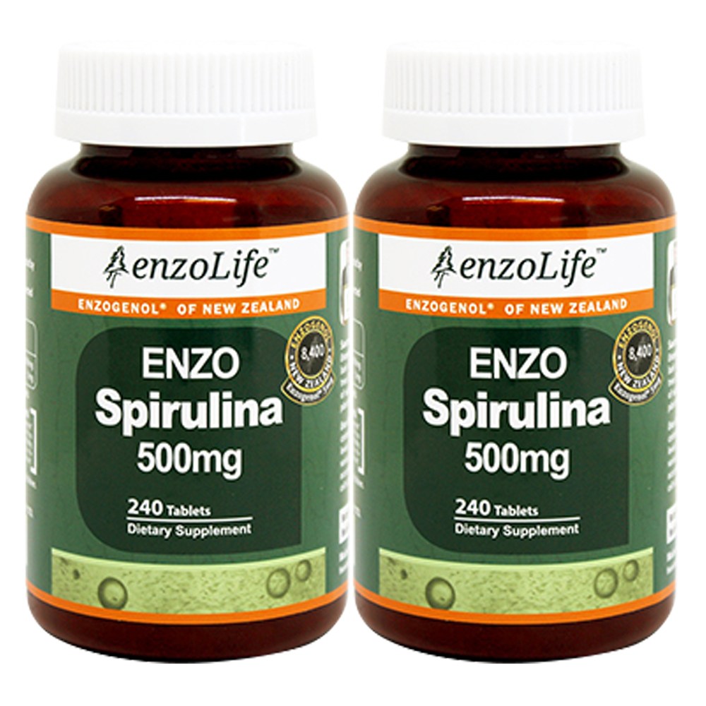 <b>엔조라이프</b> (EnzoLife) 엔조 스피루리나 500mg 240 정 X 2개  240정  1세트