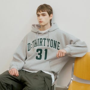 [디써티원] D:THIRTYONE Applique Hoodie_Gray