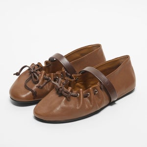 [마르니] (W) DANCER SHOE (CINNAMON/DARK BROWN)