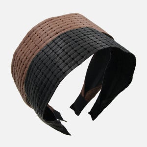 제이로렌 인조가죽 고급 퀼팅 와이드 헤어밴드 H01512 H01512 인조가죽 빅 헤어밴드