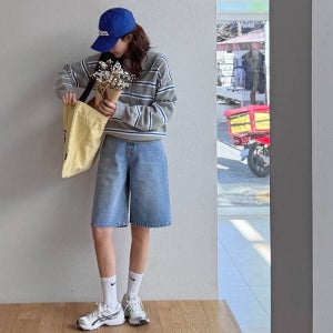 메이블루 시그니처 라벨 버뮤다데님