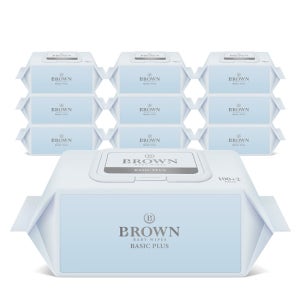 [브라운물티슈] 베이직 플러스 102매 캡 10팩