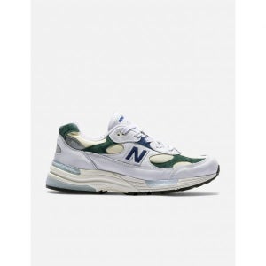 뉴발란스 992 스웨이드 가죽 메쉬 스니커즈 화이트 마쉬 그린 942077 Made In USA 270601 148299099
