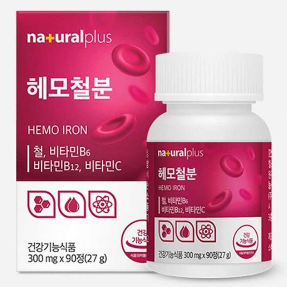 <b>내츄럴플러스 임산부</b> 헤모철분 영양보충제 3개월분
