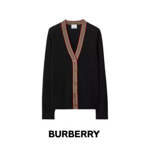 버버리 [관부가세포함] 버버리 그래햄 GRAHAM 아이콘 스트라이프 울 가디건 80843251 (블랙)