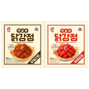 사조오양 옛골목 닭강정 300g x 2개 (매콤달콤 1개+마늘간장1개)
