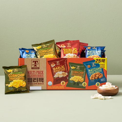 미찌푸드 T STANDARD T STANDARD <b>멀티</b>팩 스낵 744g, 1개