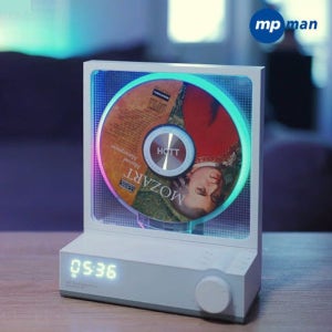 엠피맨 HOTT 무선 블루투스 스피커 겸용 스탠드형 무드등 CD플레이어 레트로 아기 어학