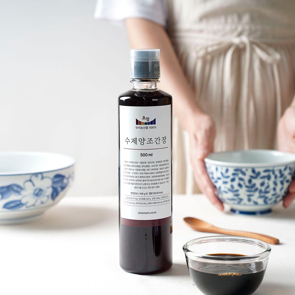 Chomom Domestic Soybean Low-Salt Handmade Brewed Soy Sauce 500ml, 1 Count