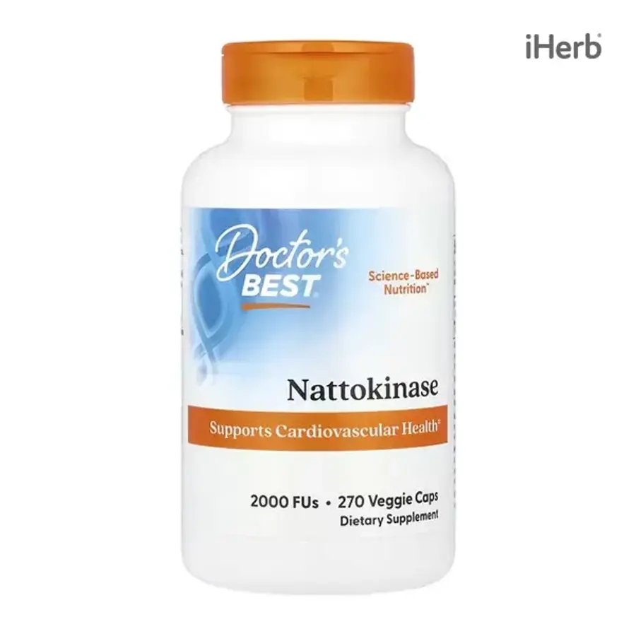 [아이허브] 닥터스베스트 <b>나토키나제</b> 270캡슐, <b>2000 FUS</b>, Doctor’s Best <b>낫토키나제</b> 글루텐프리