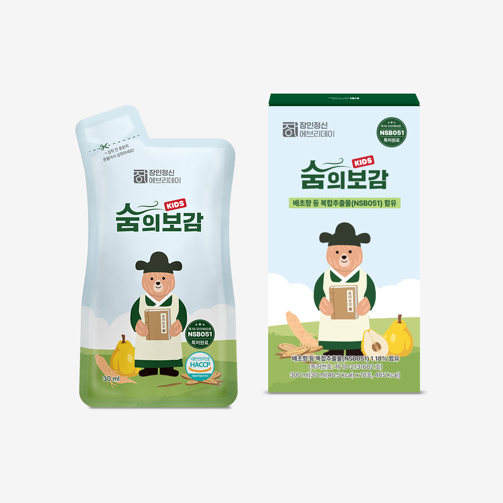 장인정신에브리데이 삼백초 <b>배초향</b> 감초 <b>추출물</b> 어린이 건강즙 10포, 1개