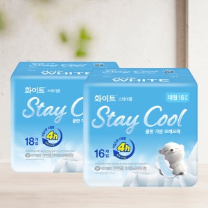 [화이트] [화이트] 스테이쿨 중/대 x4팩
