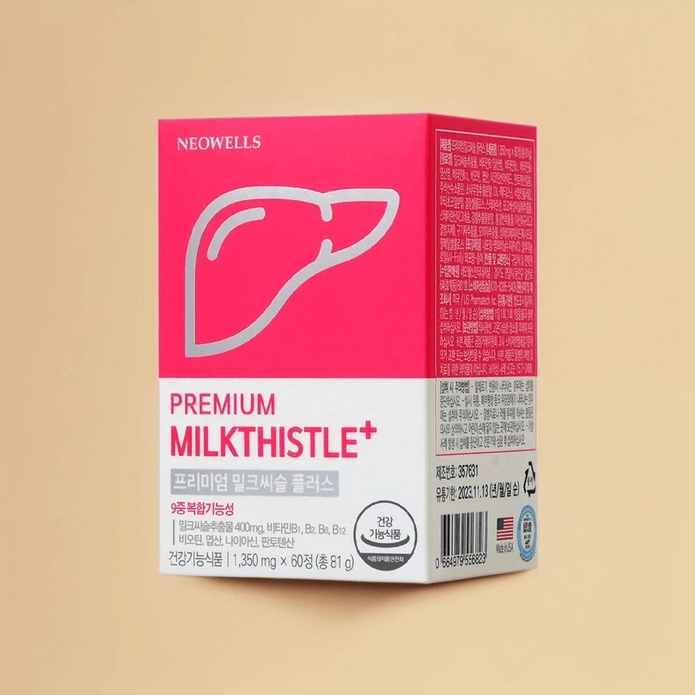 <b>네오웰스</b> 밀크씨슬 간 피로 건강 실리마린 60정, 4개