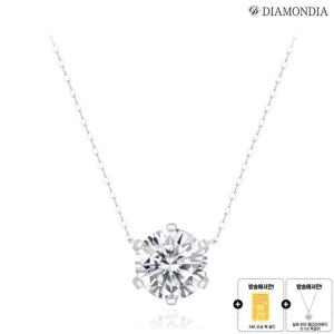 다이아몬디아 14K 랩다이아 2캐럿 목걸이+랩다이아 목걸이+24K순금 복 골드 TV상품