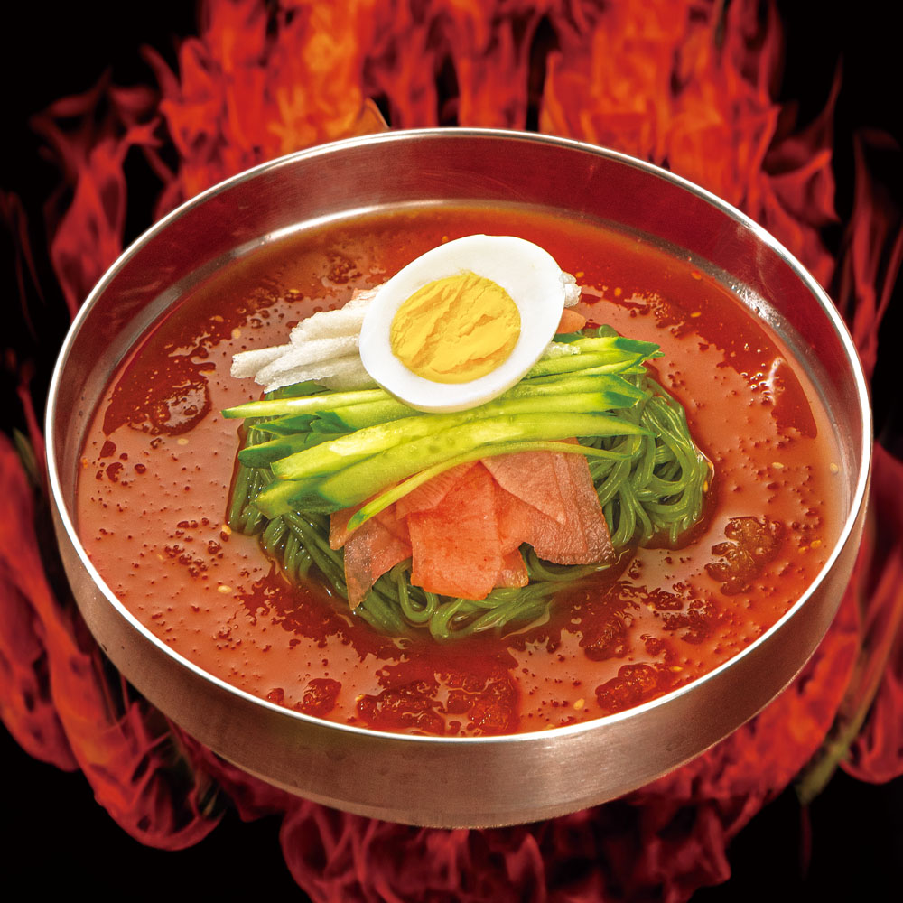 밀팡 선화동매운실비김치 매운 불냉면