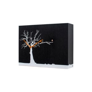정품 프로제티,CuCuRuKu 쿠쿠루쿠 벽시계 - Black wenge White tree
