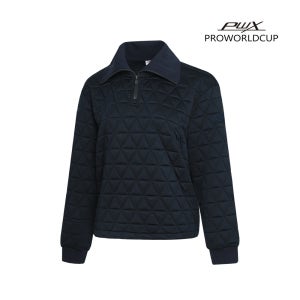 [프로월드컵] PWX Q424-3275-1DN 여성 겨울 누비지 집업티셔츠 Q424-3275-1.DN