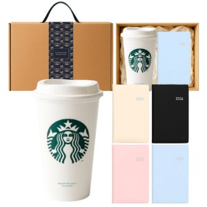 스타벅스 리유저블 핫컵473ml+2026 양장 플래너 수첩 판촉물 제작 전문~선물세트~답례품(실속형)