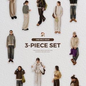 가성비 원마일웨어 3피스 세트[4DA32222JJ,쓰리피스,올인원아이템,세트아이템,원마일웨어룩,데일리룩,미시룩,스커트세트,니트세트,체크배색,이지웨어,겨울,가을,윈터]