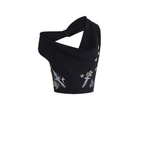 마티체브스키 블랙 엠브로이더리 민크스 탯 바디스 TO5636/25